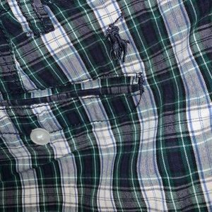 Ralph Lauren Big & Tall green plaid shorts 58B